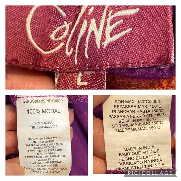 Coline Embroidered Babydoll Sundress Womens L Purple Pompom Fringe Boho Playful - Picture 7 of 10